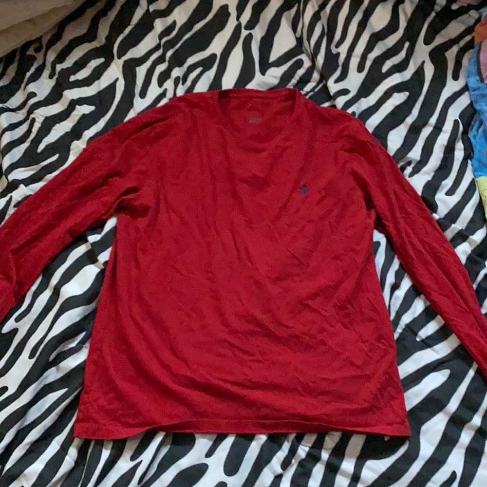 Polo Ralph Lauren Red Long Sleeve Tee Shirt